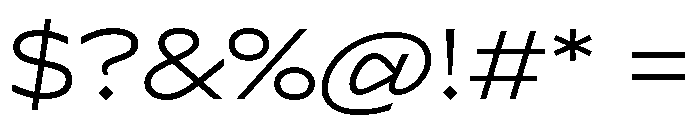 Lyyra Extended Light Font OTHER CHARS