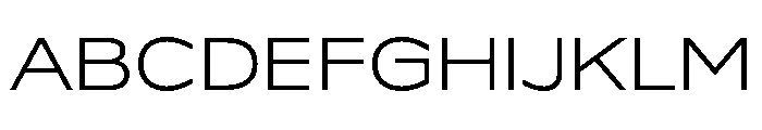 Lyyra Extended Light Font UPPERCASE