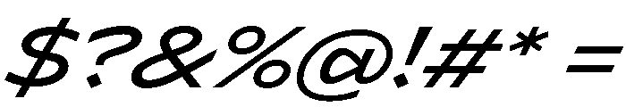 Lyyra Extended Medium Italic Font OTHER CHARS