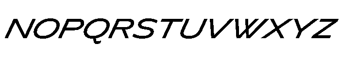 Lyyra Extended Medium Italic Font UPPERCASE
