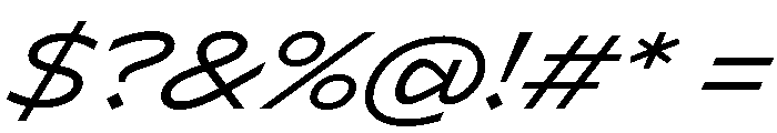 Lyyra Extended Regular Italic Font OTHER CHARS