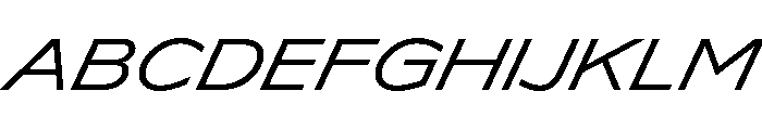 Lyyra Extended Regular Italic Font UPPERCASE