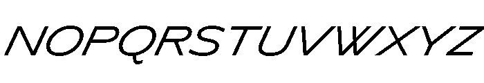 Lyyra Extended Regular Italic Font UPPERCASE
