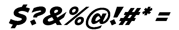 Lyyra Standard Black Italic Font OTHER CHARS