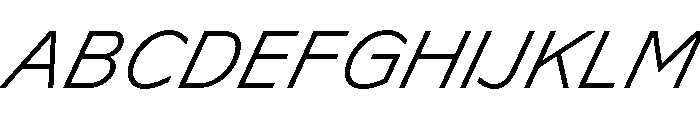 Lyyra Standard Light Italic Font UPPERCASE