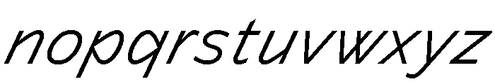 Lyyra Standard Light Italic Font LOWERCASE