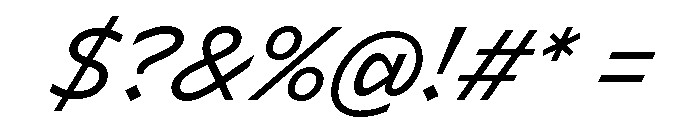 Lyyra Standard Regular Italic Font OTHER CHARS