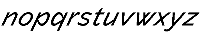 Lyyra Standard Regular Italic Font LOWERCASE