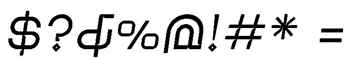 Malhooz Regular Oblique Font OTHER CHARS