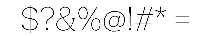Malila Thin Font OTHER CHARS