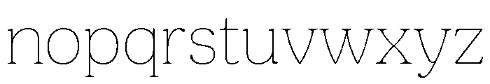Malila Thin Font LOWERCASE