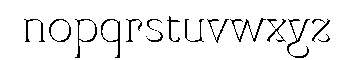 Mancine ExtraLight Font LOWERCASE