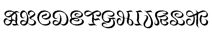 Mancine Regular Font UPPERCASE