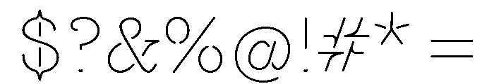 Mancine Thin Font OTHER CHARS