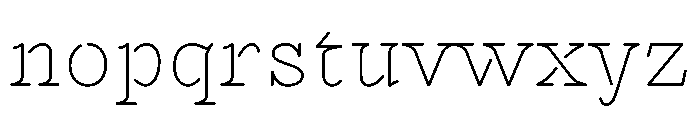 Mancine Thin Font LOWERCASE