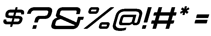 Manifold Extd CF Bold Oblique Font OTHER CHARS