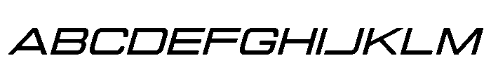 Manifold Extd CF Bold Oblique Font UPPERCASE