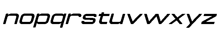 Manifold Extd CF Bold Oblique Font LOWERCASE