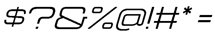 Manifold Extd CF Regular Oblique Font OTHER CHARS
