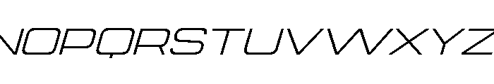 Manifold Extd CF Regular Oblique Font UPPERCASE