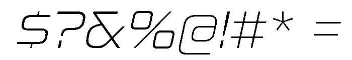 Manifold Extended Cf Extra Light Italic Font OTHER CHARS