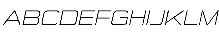 Manifold Extended Cf Extra Light Italic Font UPPERCASE