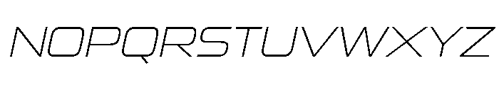 Manifold Extended Cf Extra Light Italic Font UPPERCASE