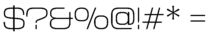 Manifold Extended Cf Extra Light Font OTHER CHARS