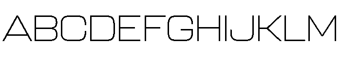 Manifold Extended Cf Extra Light Font UPPERCASE
