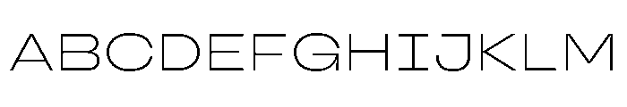 Manifold Extended Cf Light Font UPPERCASE