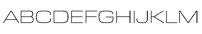 Manifold Extended Cf Thin Font UPPERCASE