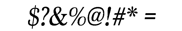 Marion Standard Italic Font OTHER CHARS