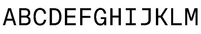 Martian Mono Variable Regular Font UPPERCASE