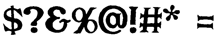 Masonic Lodge Regular Font OTHER CHARS