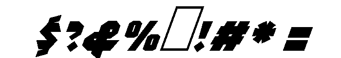 Mawzoon Oblique Font OTHER CHARS