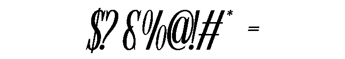 MAERISON SERIF Italic Font OTHER CHARS