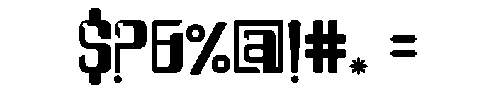 MAXIME TECHNO Font OTHER CHARS