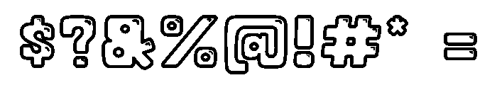Macaron Soda Outline Shine Font OTHER CHARS