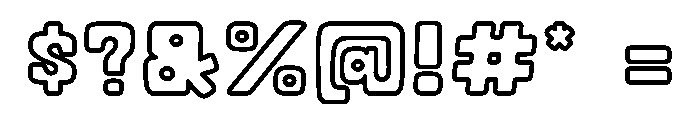 Macaron Soda Outline Font OTHER CHARS