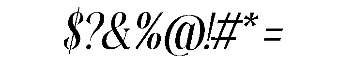Mafesta Italic Font OTHER CHARS