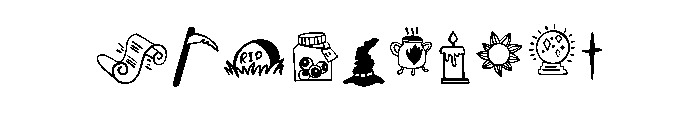 Magic Hand Drawn Font OTHER CHARS