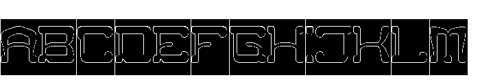 Magic Poetry-Hollow-Inverse Font UPPERCASE