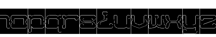 Magic Poetry-Hollow-Inverse Font LOWERCASE