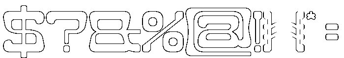 Magic Poetry-Hollow Font OTHER CHARS