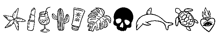 Magic Summer Icon Set Font OTHER CHARS