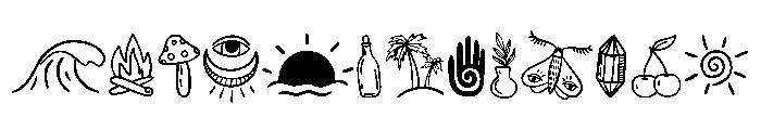Magic Summer Icon Set FONT