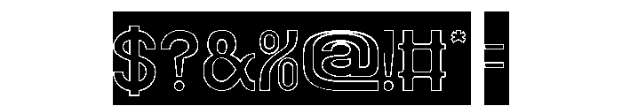 Magic Word-Hollow-Inverse Font OTHER CHARS
