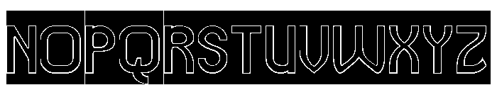 Magic Word-Hollow-Inverse Font UPPERCASE