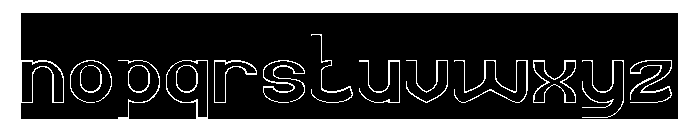 Magic Word-Hollow-Inverse Font LOWERCASE