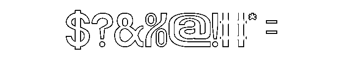 Magic Word-Hollow Font OTHER CHARS